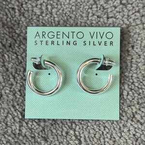 Argento Vivo Sterling Silver Hoop Earrings